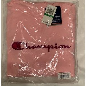 NEW Champion Big Girls Pink Candy Raglan Hoodie Embroidered Graphic Logo